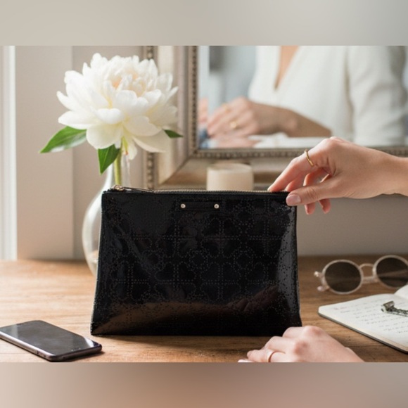Kate Spade Black Patent Leather Clutch